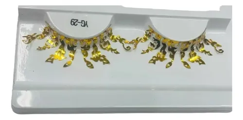 Pestañas Postizas Artísticas Fantasía Color Yg-29 Eyelashes