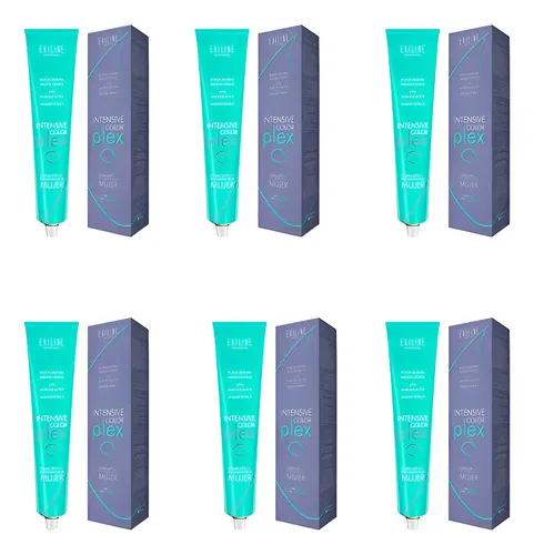 6 Tinturas Exiline Intensive Color Plex X 60gr. C/u