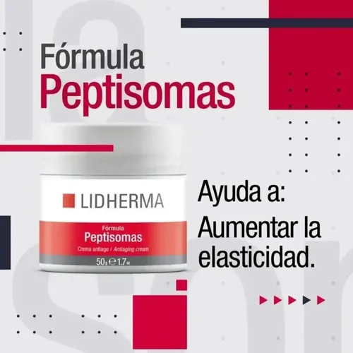 Fórmula Peptisomas Redensificante Antiage Lidherma 320grs. Momento de aplicación Noche Tipo de piel Todo tipo de piel