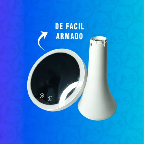 Espejo Con Luz Led Para Maquillaje Tactil 2 En 1 Recargable