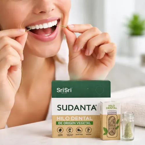Hilo Dental Sudanta 30 Metros. Origen Vegetal. Sabor Menta Menta