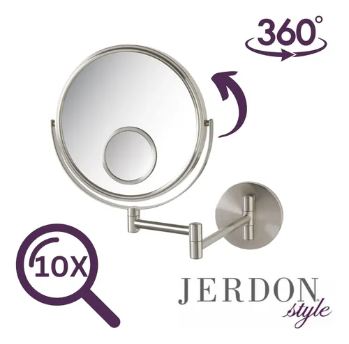 Espejo De Pared Jerdon Para Baño Con Aumento 10x