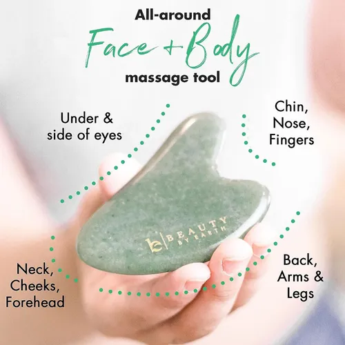 Herramienta De Escultura Facial Gua Sha Beauty De Earth Jade