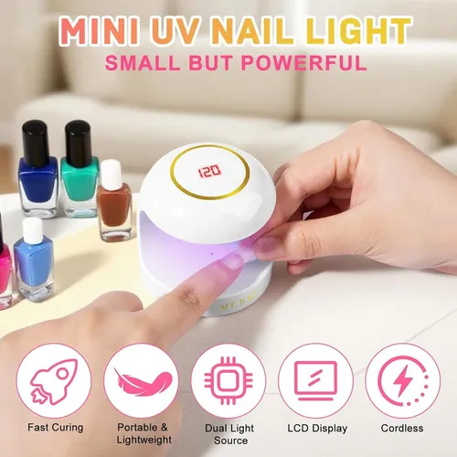 Lámpara Uv/led Mekk Mini 18w Para Uñas En Gel