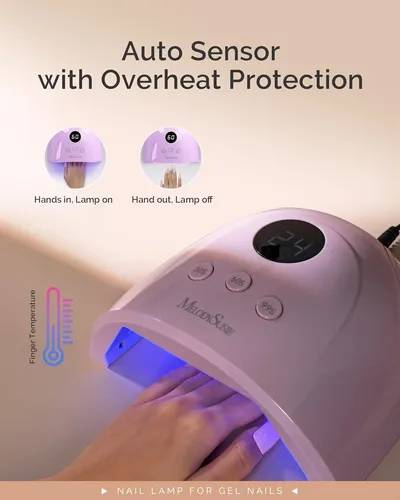Lámpara Uv Led Compacta Para Uñas Con Sensor Morada