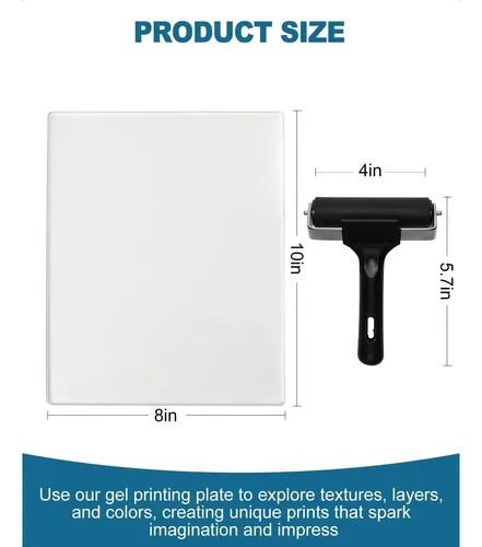 Kit De Impresión En Gel 8×10 Ucec Con Rodillo 4