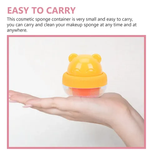 Esponja De Maquillaje Con Forma De Oso, Forma De Oso, Caja D