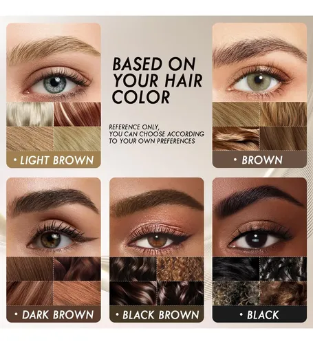 Lápiz De Cejas Jassins 2 En 1 Marrón Oscuro Microblading