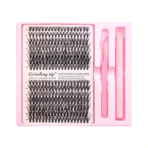 Kit Extensiones De Pestañas En Grupos Con Pinza Y Aplicador 30/40djiu-2