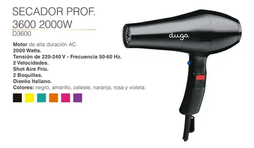 Duga Secador Profesional 3600 (2000w)