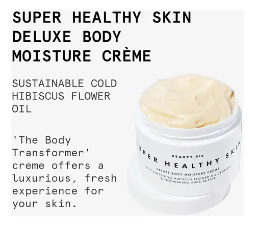 Crema Corporal Beauty Pie Super Healthy Skin Deluxe 14.89 Oz Hibiscus (softening Hibiscus Flower Oil Droplet Scent Implied)