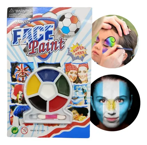 Kit Maquillaje Pinturas Cara Fantasía Halloween No Toxico