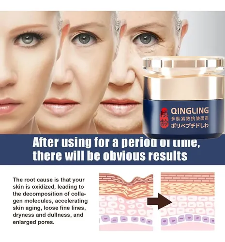 Crema Facial Antiarrugas Qingling 50 G Todo Tipo De Piel Día