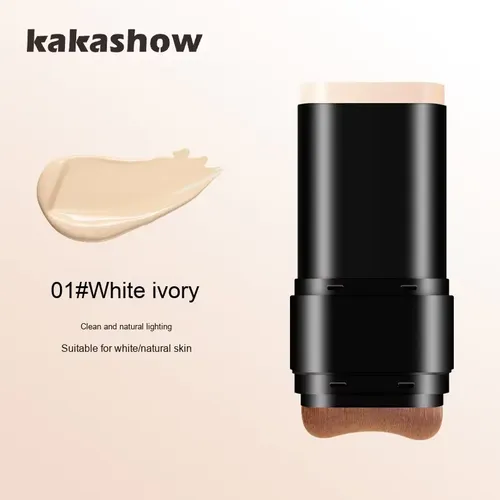 Base Maquillaje Barra Stick Foundation Brocha Larga Duracion