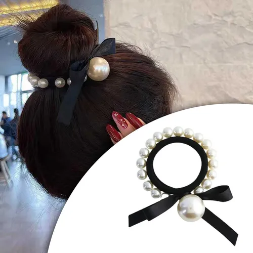 Cintas Elásticas Para El Pelo Con Perlas De Moda, Accesorios