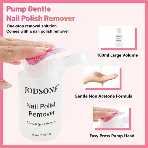 Kit Removedor De Esmalte Sin Acetona Jodsone Con Clips Y
