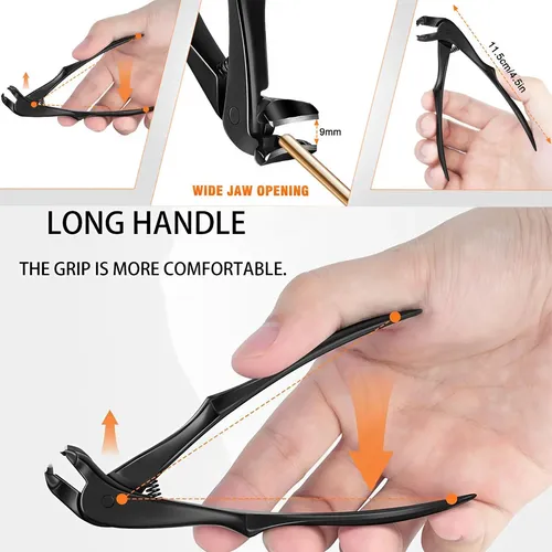Cortauñas De Mango Largo, Adecuado Para Personas Mayores Black