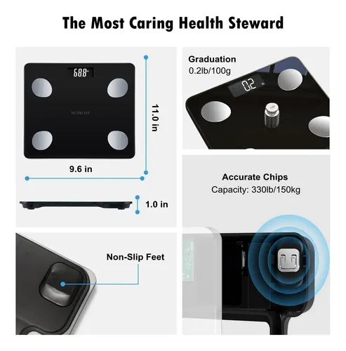 Báscula Corporal Inteligente Nutri Fit Con Bluetooth Para La