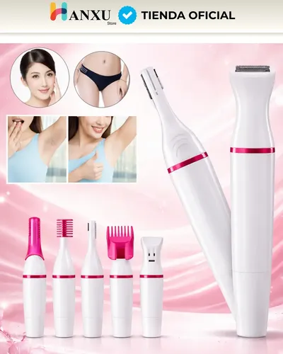 Depiladora Afeitadora Mujer 5 En 1 Facial Corporal Sin Dolor