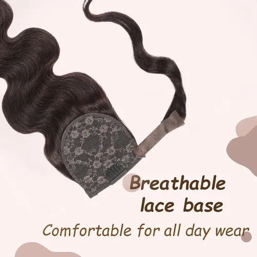 Extensión Ponytail Cabello Humano Ondulado 50 Cm