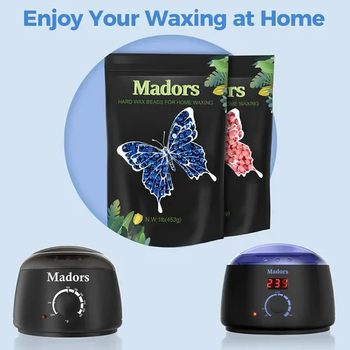 Madors Cera Dura Beads Azul 1 Lb Kit + 10 Varillas