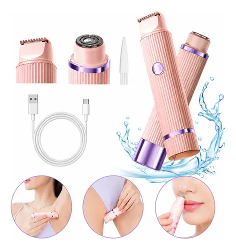 Afeitadora Eléctrica Para Mujer, Recortadora De Pelo, Sin Do Rosa