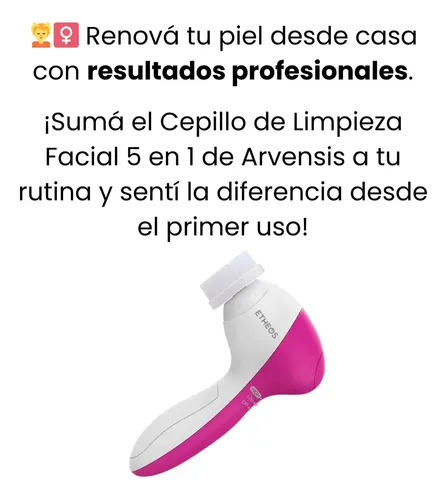 Cepillo Facial Masajeador Exfoliante Limpieza 5 En 1 A Pilas