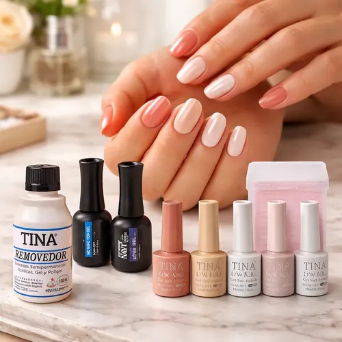 Kit Semipermanente 5 Colores Base Top Coat Y Removedor