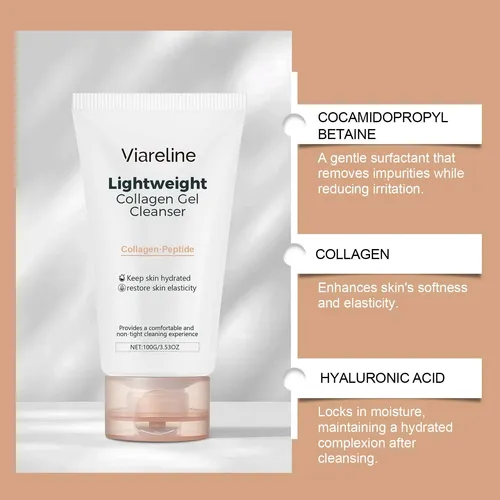 Limpiador Facial Suave Viareline Para Una Piel Suave E Hidra