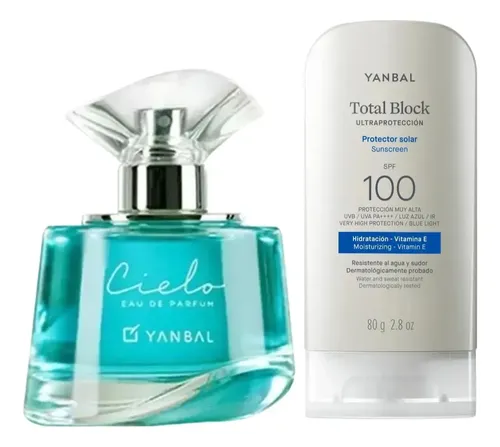 Perfume Cielo Dama + Bloqueador Total Block Spf 100 Yanbal