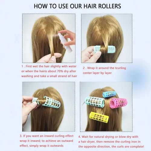 Zmd 20 Rulos De Plástico Para Rizos, Rizadores De Pelo Suave
