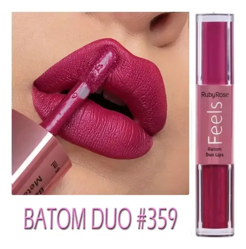 Ruby Rose Feels Batom Duo Lips Labial Duo Mate