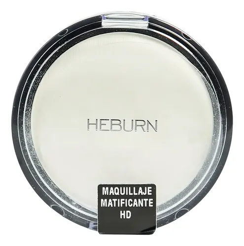 Kit Maquillaje Compacto Matificante HD Heburn Cod 526 con Brocha Rostro