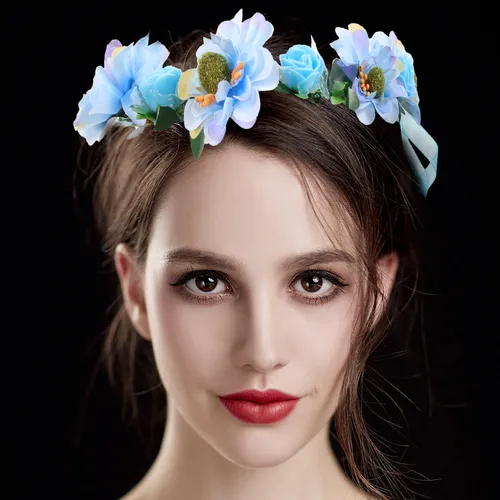 Diadema Floral Bohemia Para Mujer, Guirnalda Floral