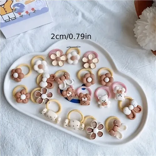 30 Cintas Elásticas Para El Cabello Con Bonitos Diseños De D