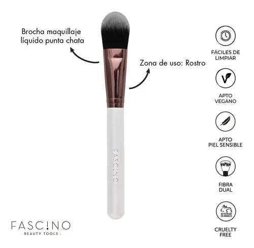 Set 15 Brochas Maquillaje Fascino Rosa Y Blanco