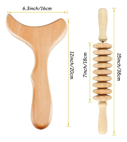 Herramientas De Masaje Wood Therapy Gua Sha Kit Wyjtpone (2