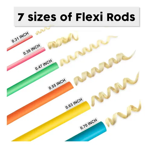Rodillos De Pelo Xnicx, 42 Unidades, 7 Varillas Flexibles Co