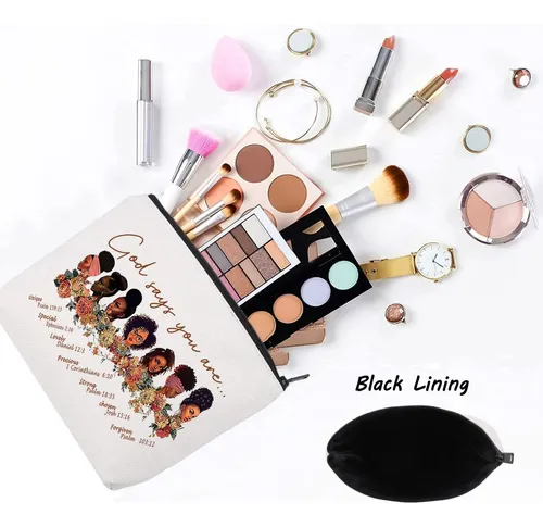 Bolsa De Maquillaje Levlo Black American Cosmetic De Inspira