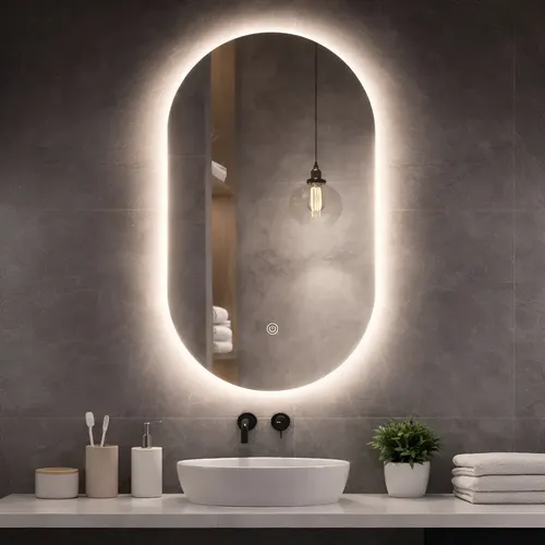 Espejo Luz Led Touch 50 X 85 Pastilla Para Baño Accesorios