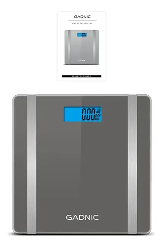 Balanza Digital Baño Personal Corporal Personas 180kg Gadnic Color Gris