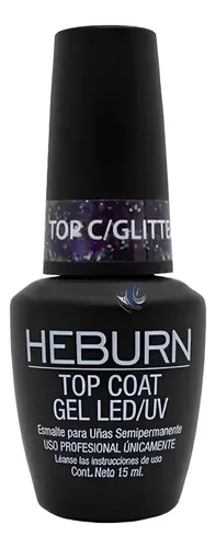 Top Coat Gel Con Glitter Led/uv Heburn