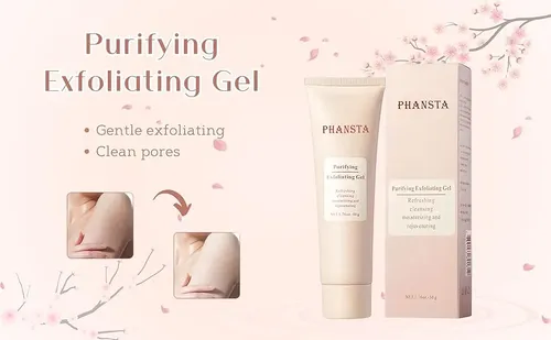 Gel Exfoliante Purificador, Limpiador Facial Suave, 2 Unidad