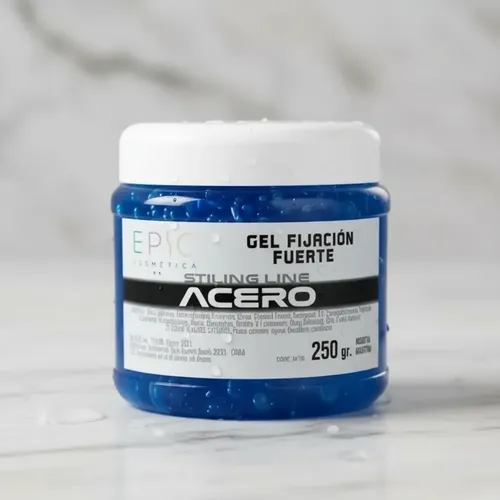 Gel Epic Modelador Acero Azul Fijación Fuerte 250gr X 6