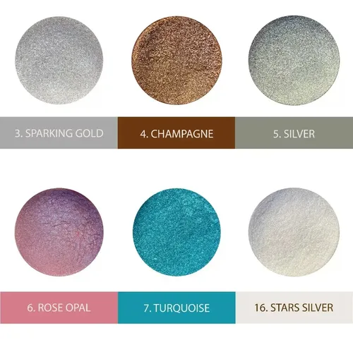Sombra en Polvo Xúlu Cosméticos Ultrashine de Larga Duración Color Stars Silver