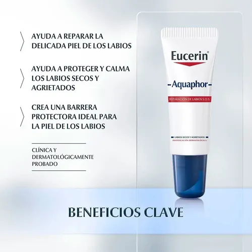 Bálsamo S.O.S Eucerin Aquaphor para todo tipo de piel de 10mL