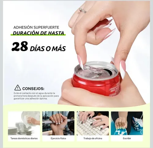 Cherimoya Pegamento Uñas Con Pincel Tips Y Uñas Postizas