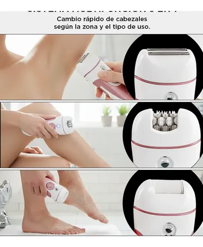 Depiladora Eléctrica Facial Gadnic Corporal 4 En 1 Piernas