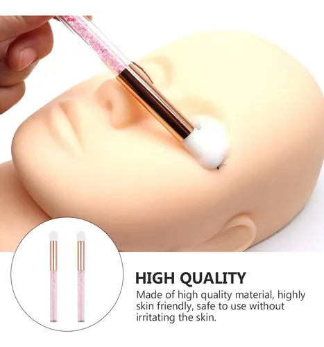 Set De 2 Brochas Para Sombra De Ojos Mujer Maquillaje Rosa