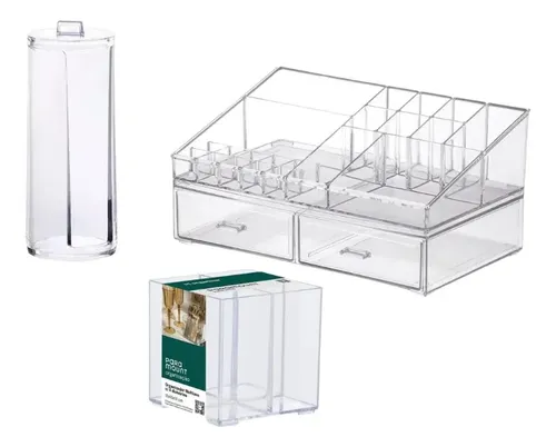 Organizador Paramount De Acrilico Para Cosmeticos Pro X3 Transparente